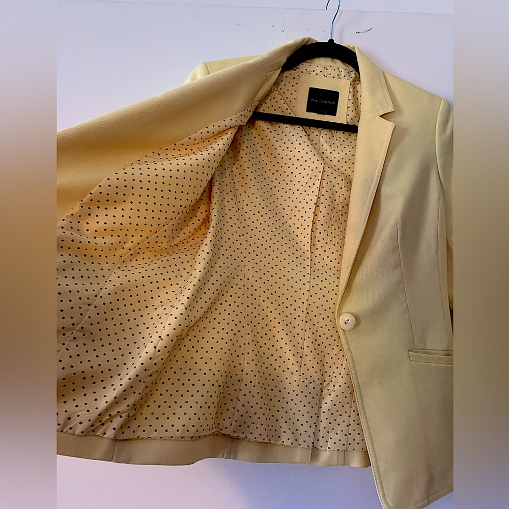 The Limited yellow classic blazer